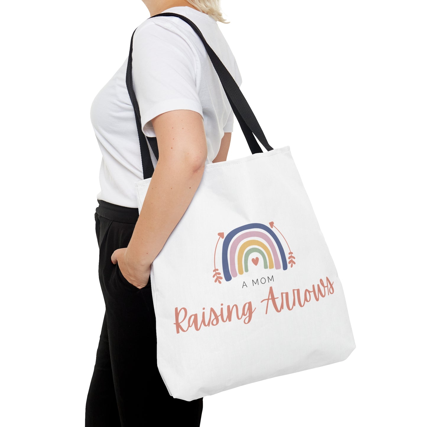 A Mom Raising Arrow Logo Tote!