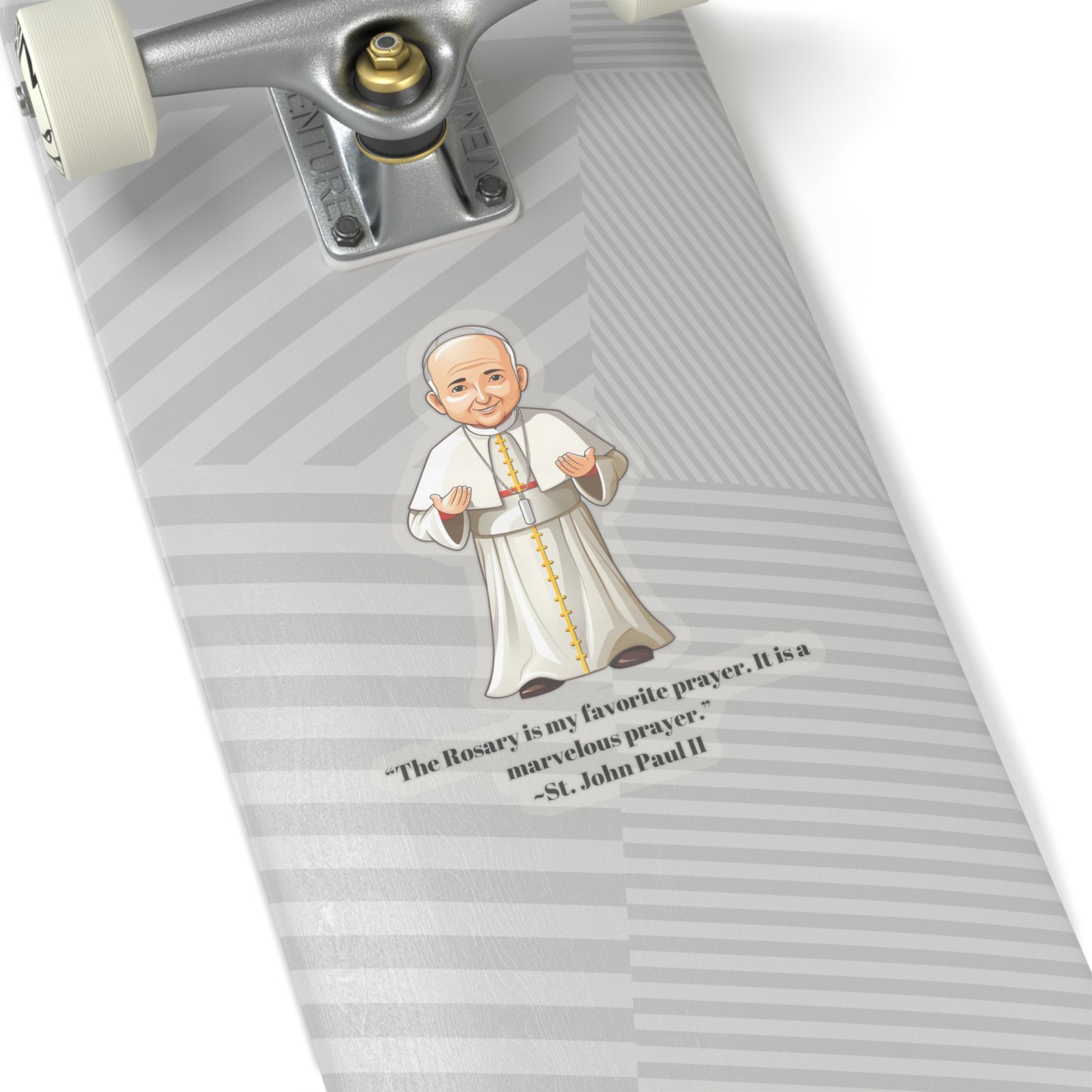 St. John Paul II rosary quote, sticker