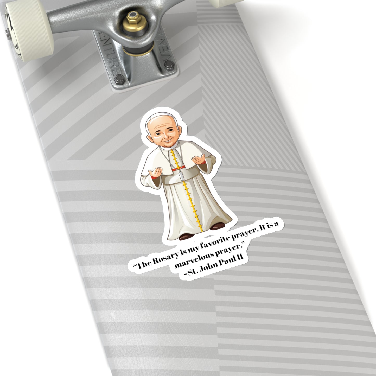 St. John Paul II rosary quote, sticker