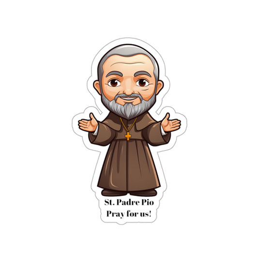 St. Padre Pio pray for us, sticker