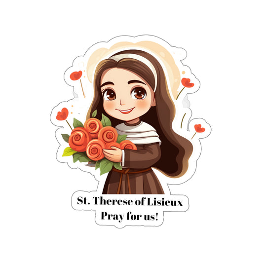 St. Therese of Lisieux Pray for us, sticker