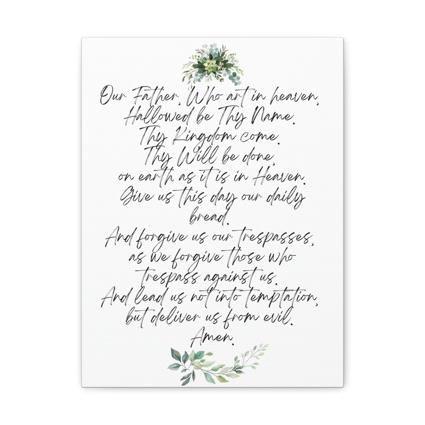 Our Father prayer wall art