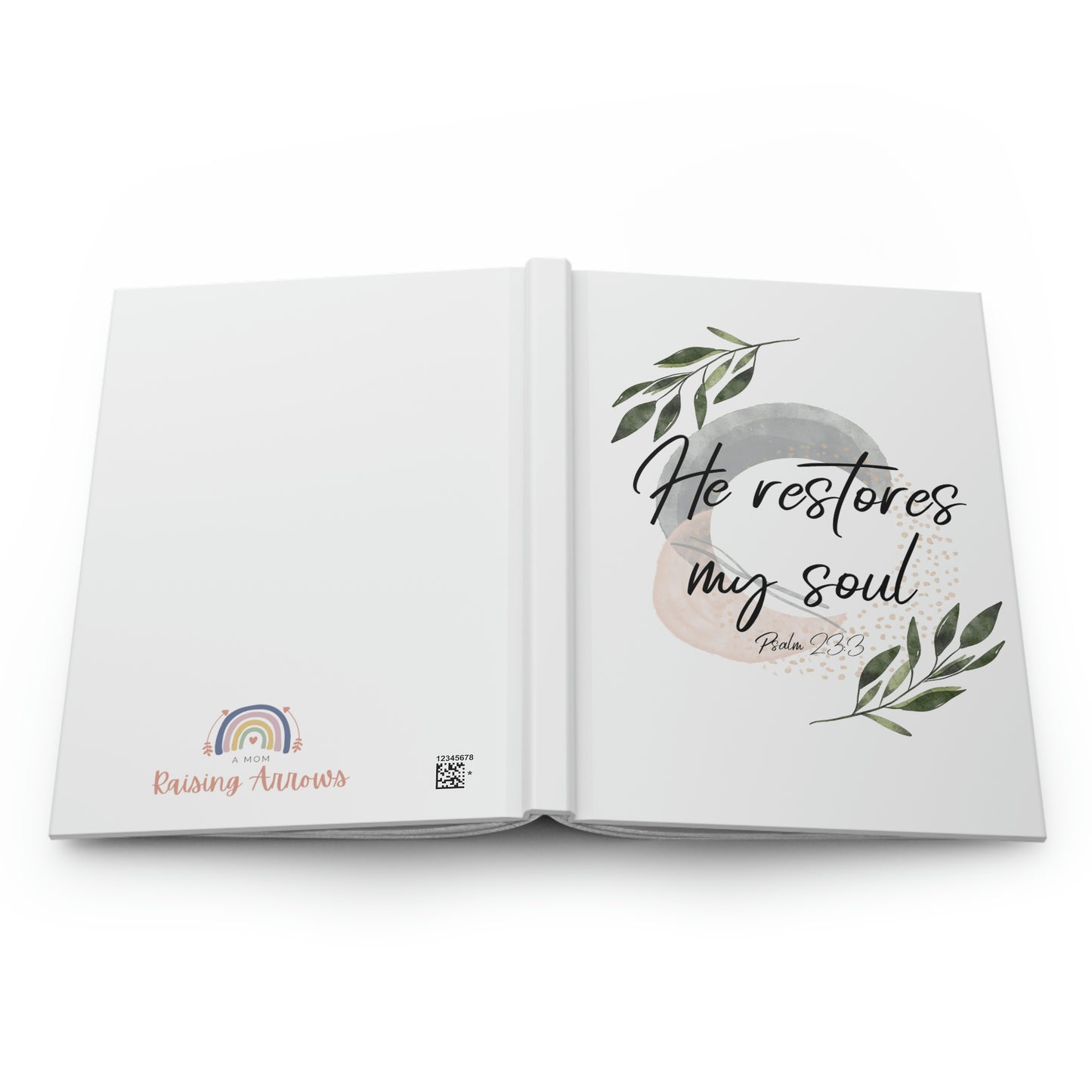 He restores my soul, Hardcover Journal Matte