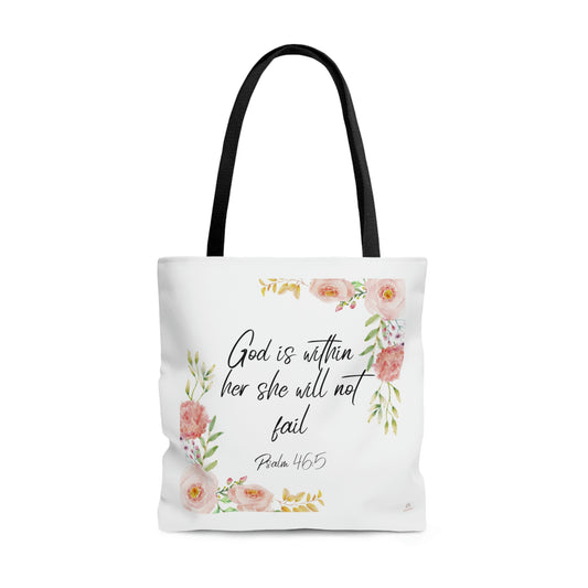 God is within her she will not fail-Tote Bag