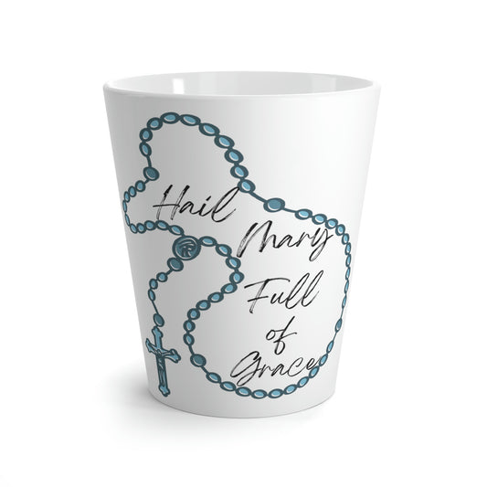 Hail Mary rosary, Latte Mug